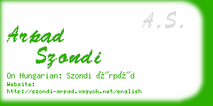 arpad szondi business card